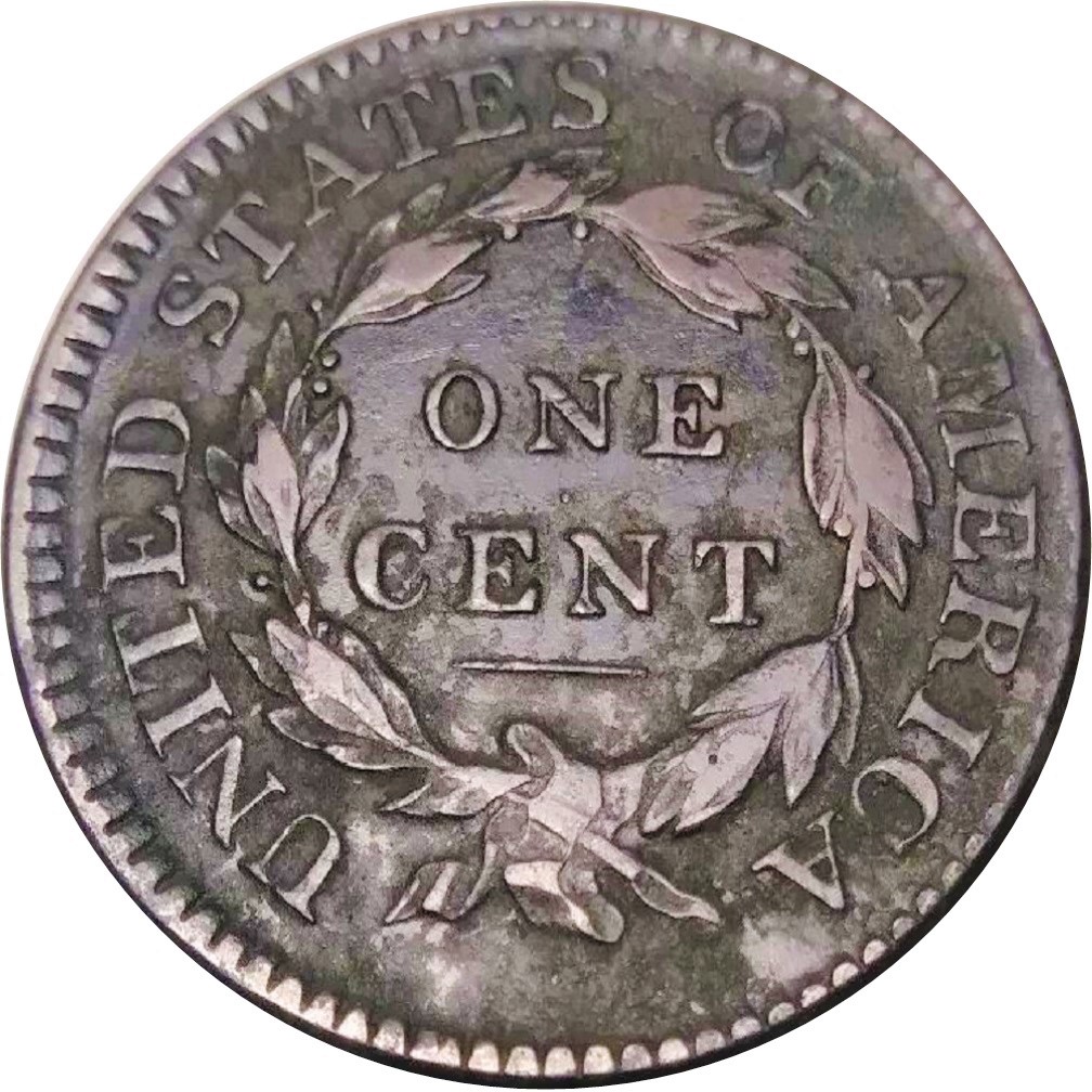 1817-Coronet-Large-Cent-Newcomb-16-Error-With-15-Stars